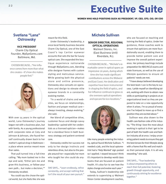 Lana Ostrowsky Featured in Vision Monday as a Leading Innovator in Luxury Optical Care
