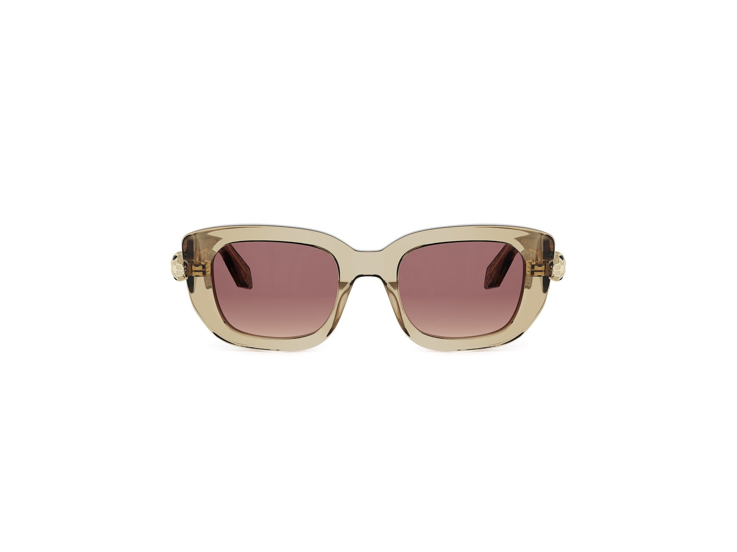 Brown Rectangular Acetate Sunglasses