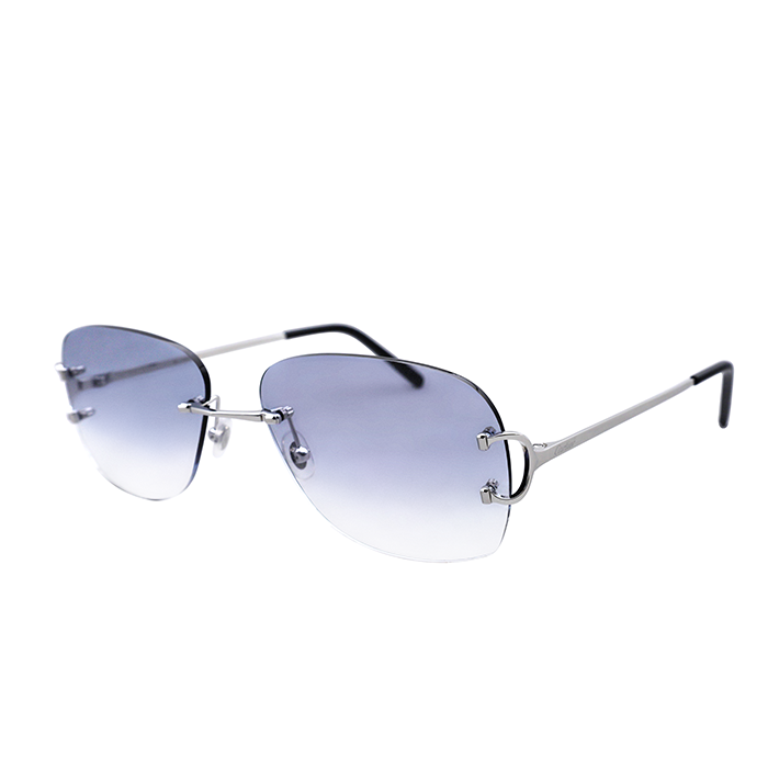 Cartier Custom Double C Aviator Platinum Sunglasses by MEG