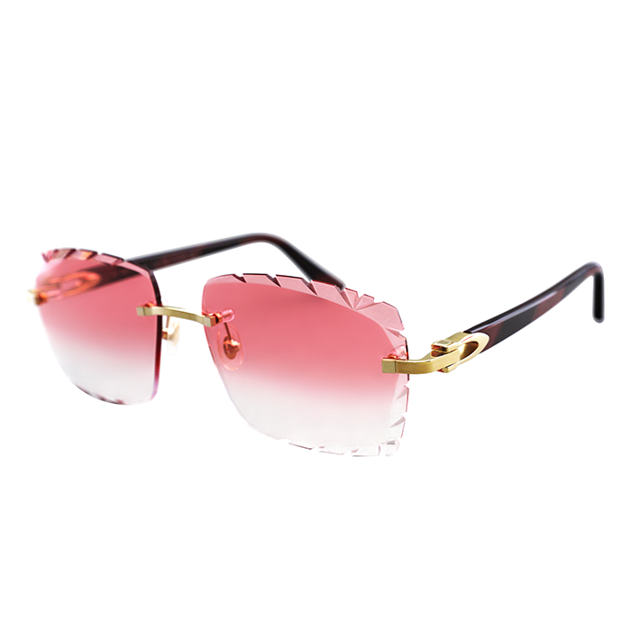 Cartier Custom C Décor Burgundy Acetate Sunglasses by MEG