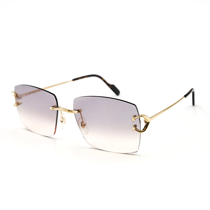 Cartier Custom Vintage Double C Sunglasses Gold by MEG