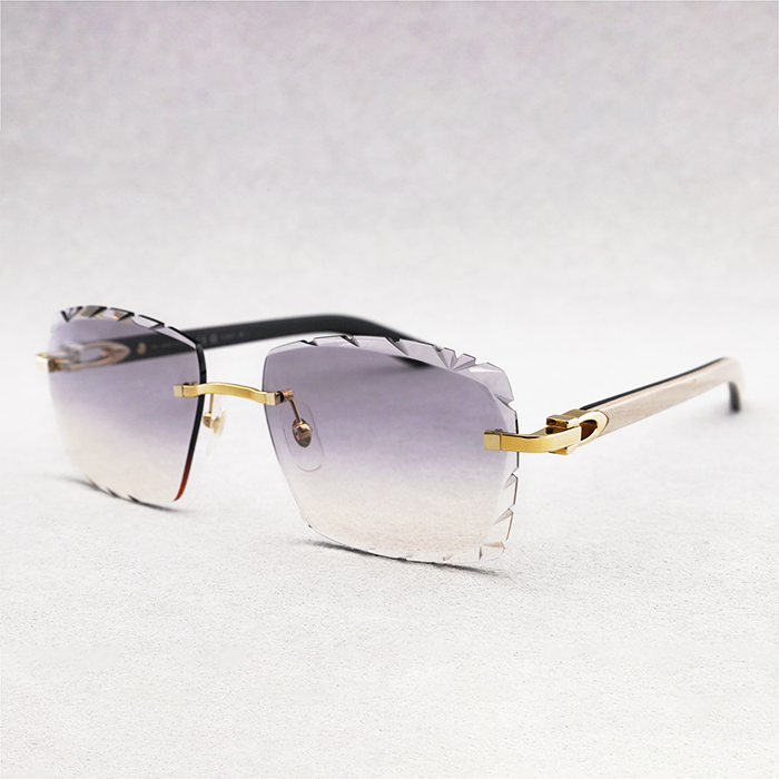 Cartier Custom C Décor Ivory Wood Sunglasses by MEG