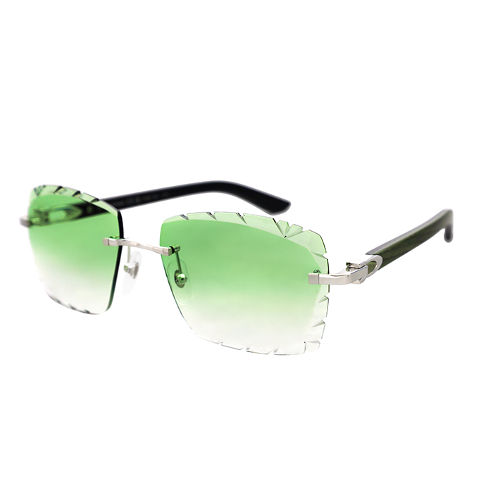Cartier Custom C Décor Green Wood Sunglasses by MEG