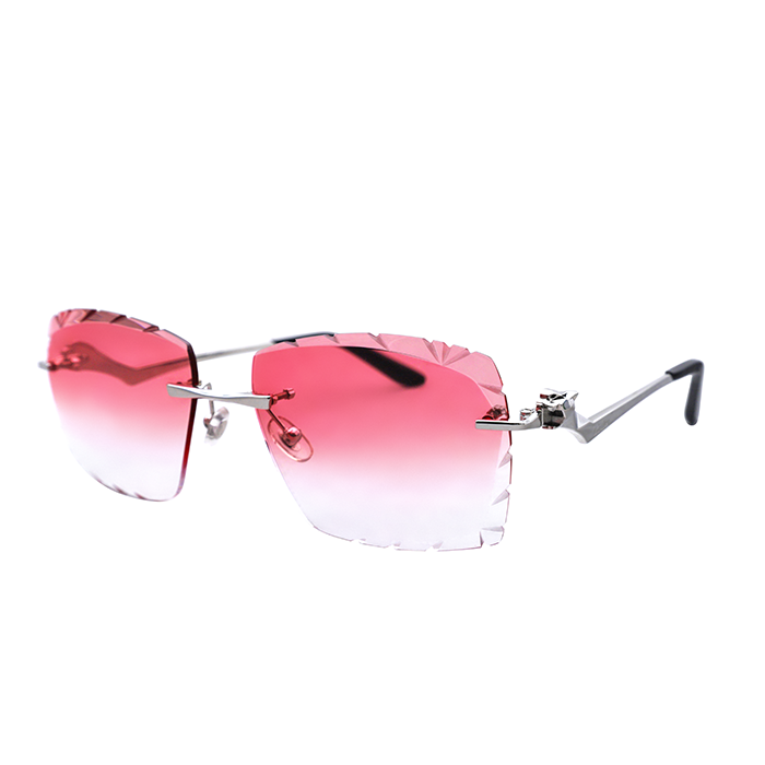 Cartier Custom Panthère Diamond Cut Mykonos Platinum Sunglasses by MEG
