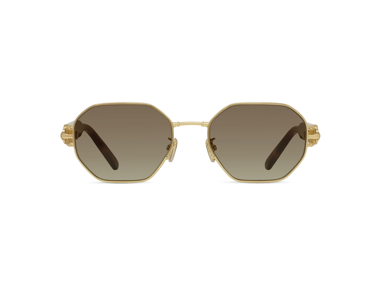 Gold Geometric Sunglasses