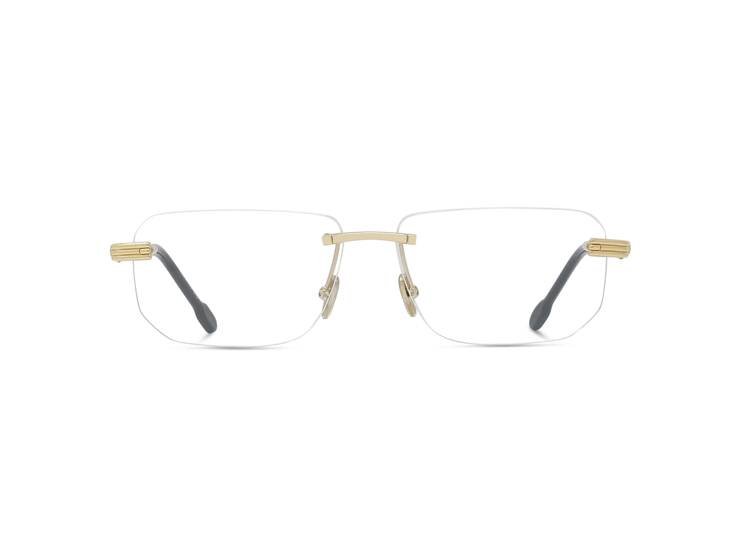 Gold Rectangular Metal Eyeglasses