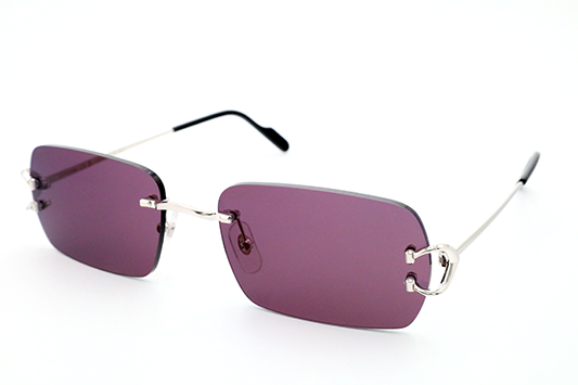 Cartier Custom Vintage Double C Platinum Sunglasses by MEG