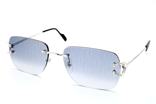 Cartier Custom Vintage Double C Platinum Sunglasses by MEG