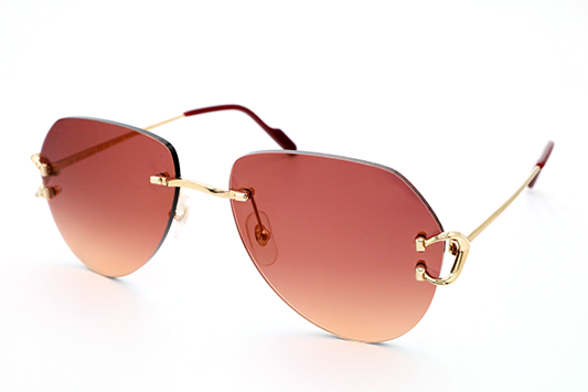 CT0001CS Cartier Custom Vintage Double C Gold Sunglasses by MEG