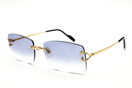 CT0564O Cartier Custom Double C Godron Gold Sunglasses by MEG