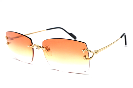 CT0564O Cartier Custom Double C Godron Gold Sunglasses by MEG