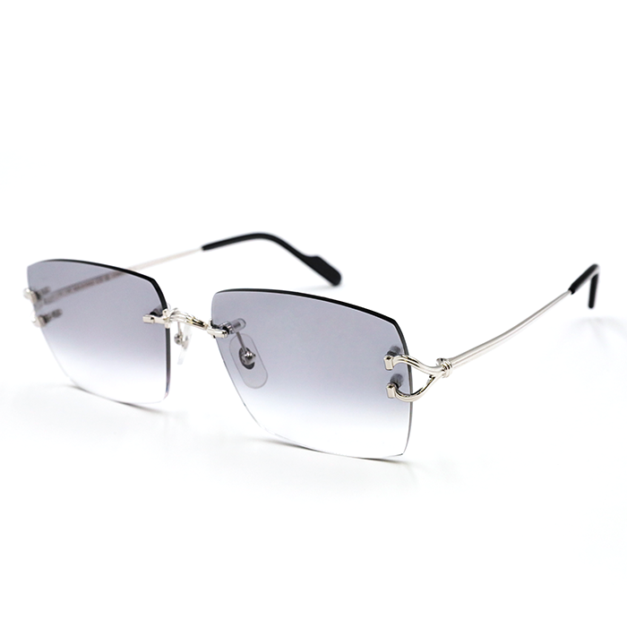 Cartier Custom Double C Godron Platinum Sunglasses by MEG