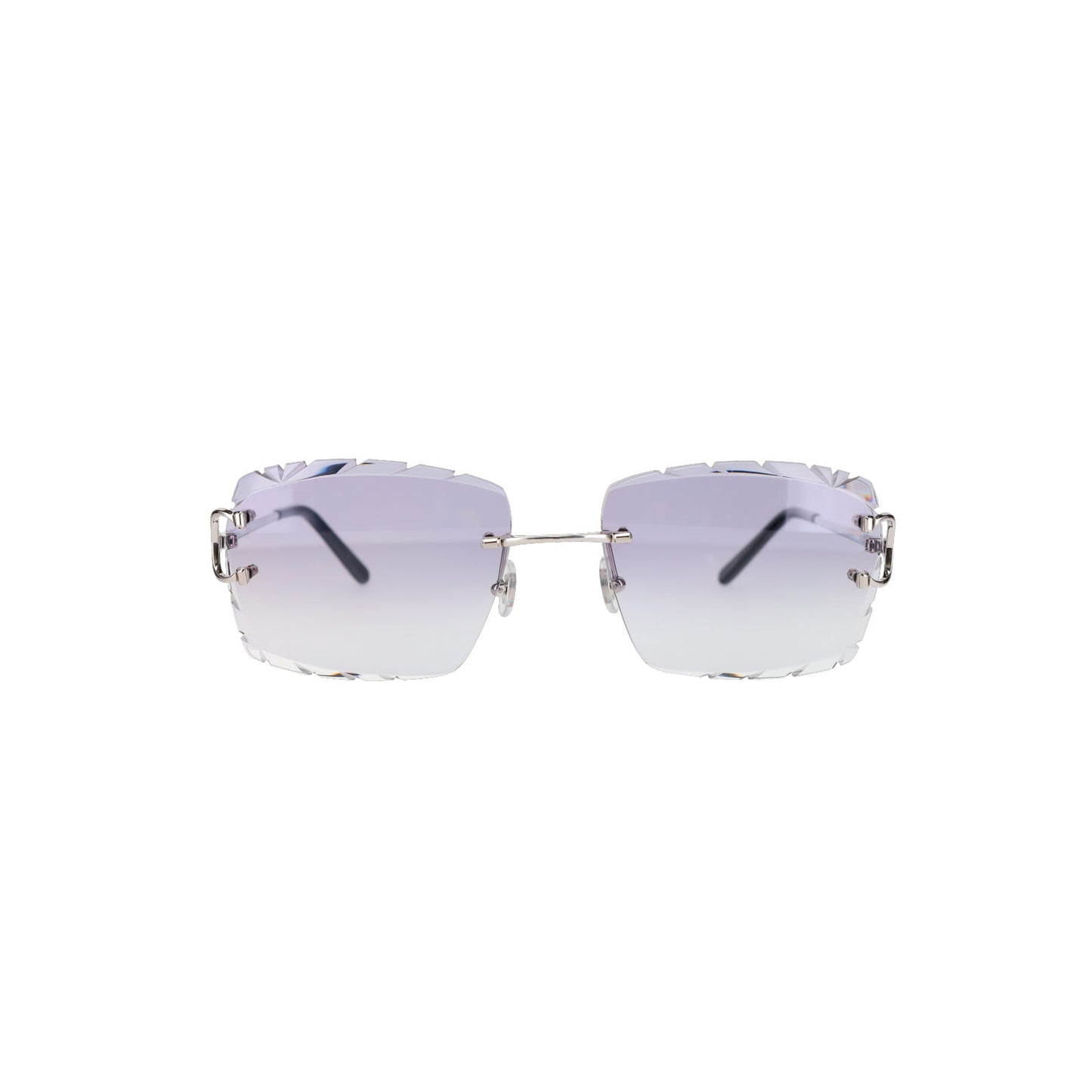Cartier Custom Double C Diamond Cut Mykonos Platinum Sunglasses by MEG