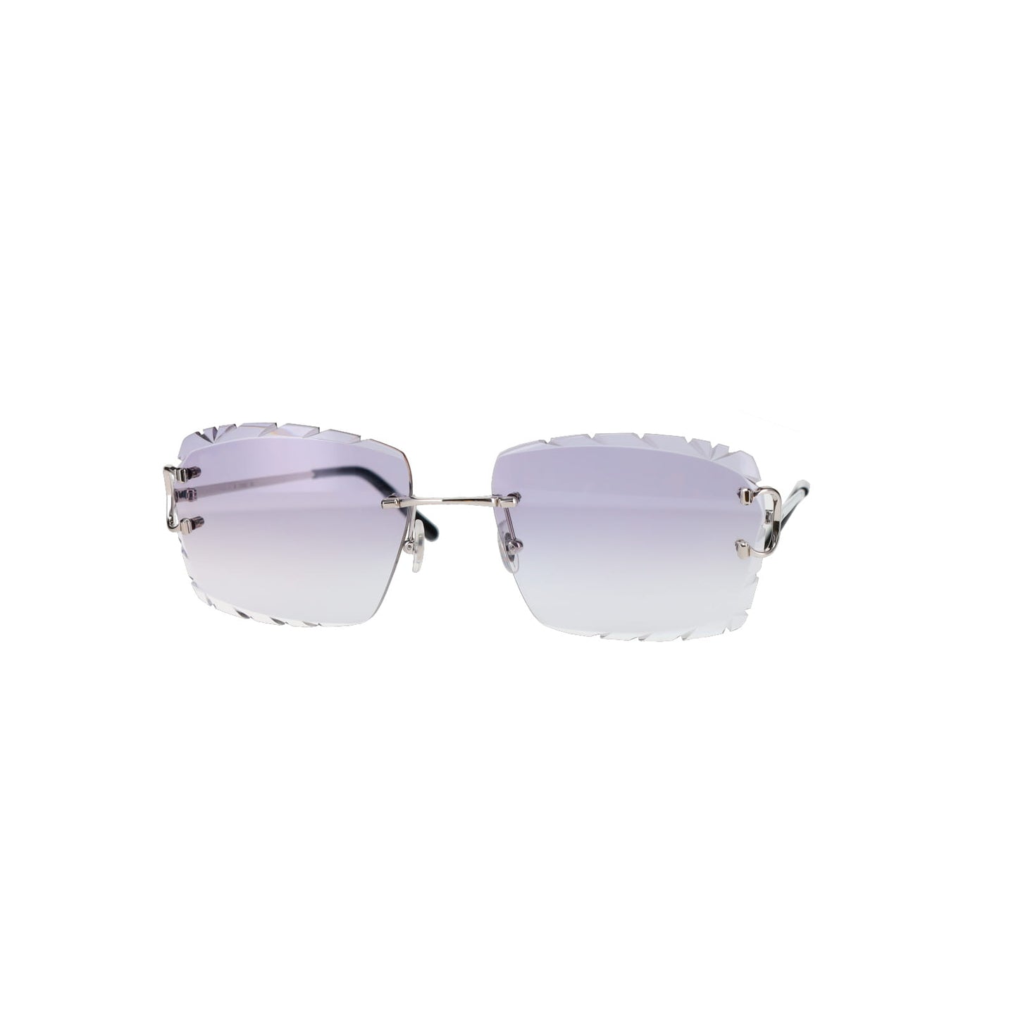 Cartier Custom Double C Diamond Cut Mykonos Platinum Sunglasses by MEG