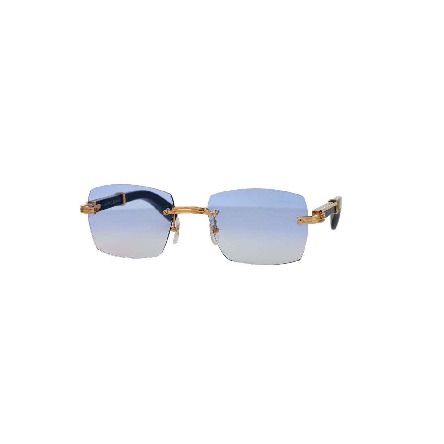 CT0485O Cartier Custom Première Blue Wood Sunglasses by MEG