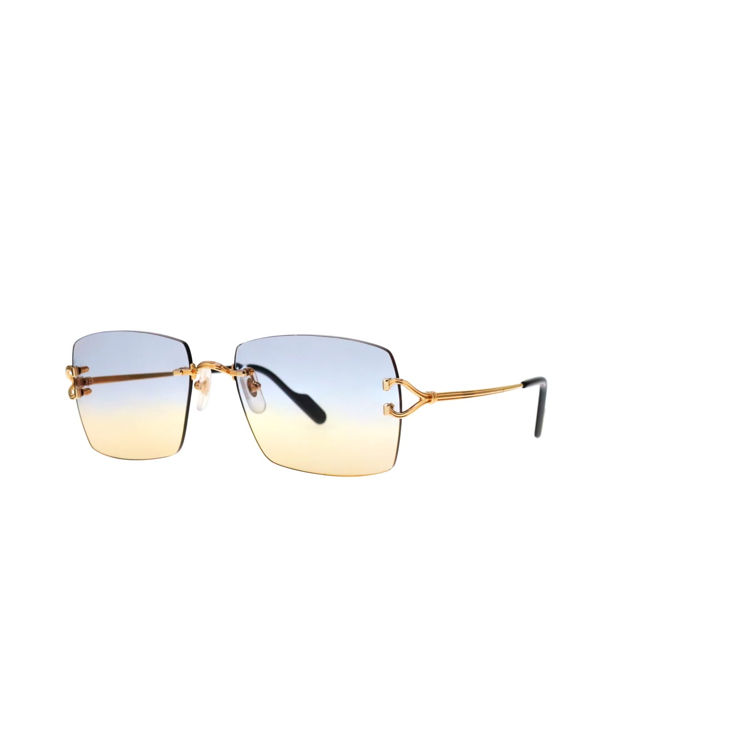 CT0564O Cartier Custom Double C Godron Gold Sunglasses by MEG