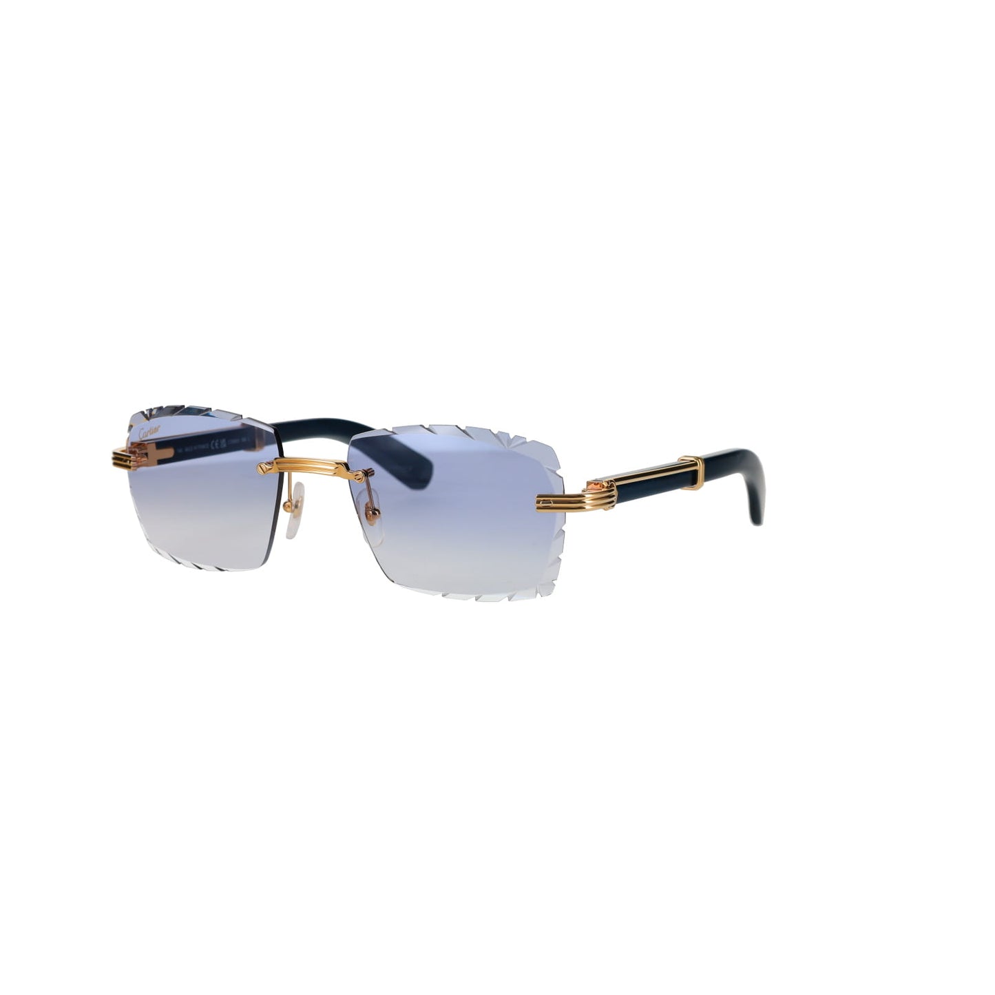 CT0485O Cartier Custom Première Blue Wood Sunglasses by MEG