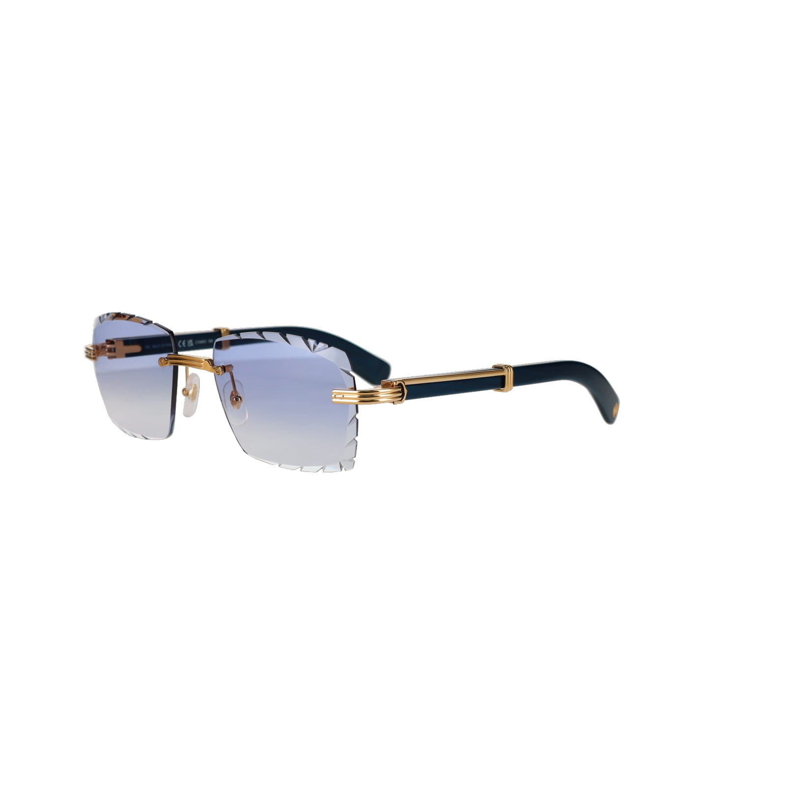 Cartier Custom Première Blue Wood Sunglasses by MEG