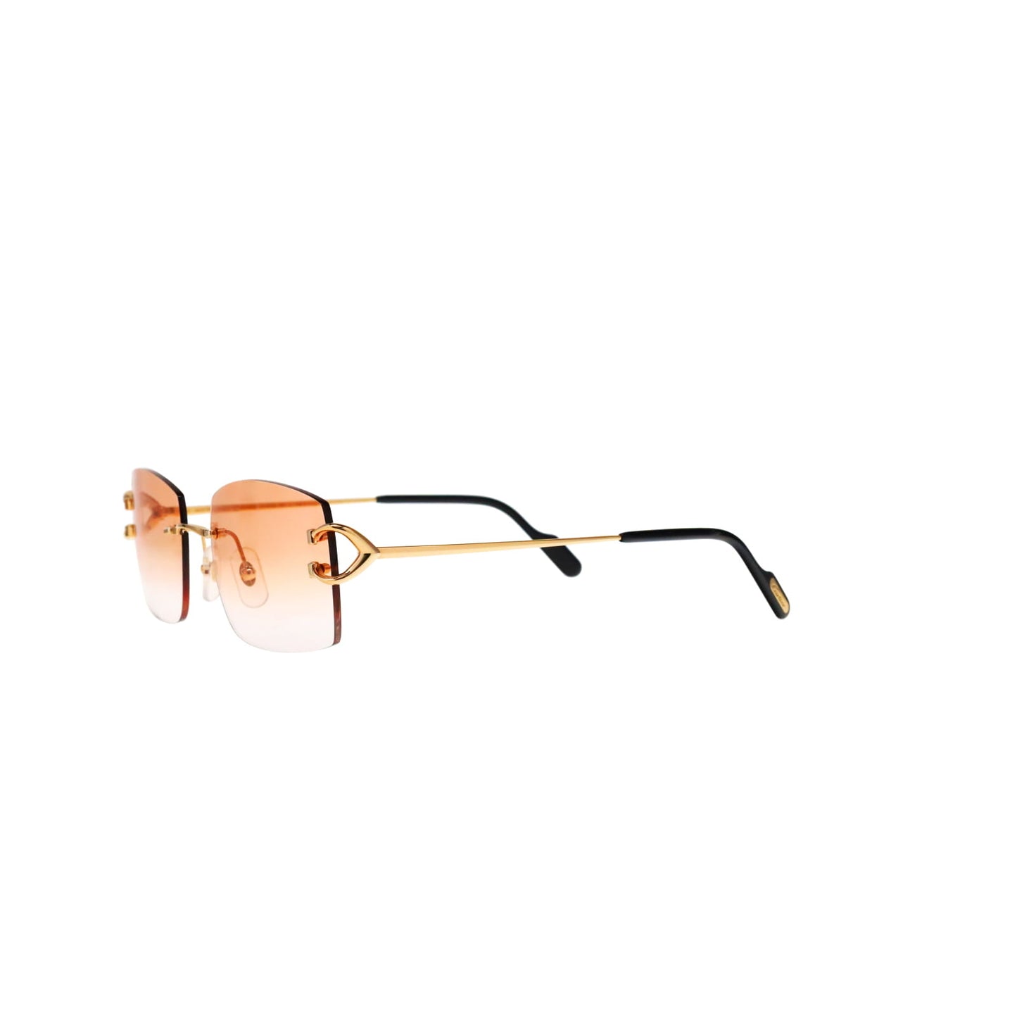 Cartier Custom Vintage Double C Brooklyn Sunglasses Gold by MEG