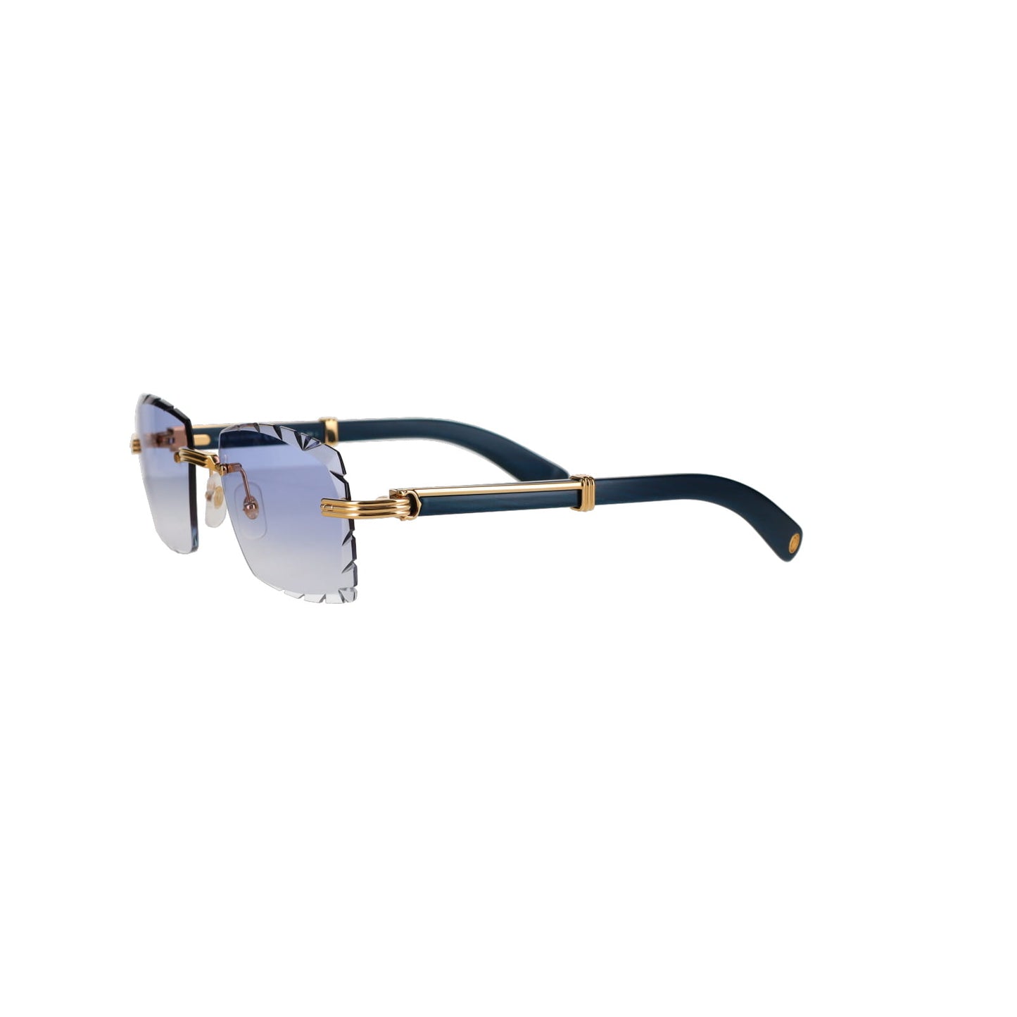 CT0485O Cartier Custom Première Blue Wood Sunglasses by MEG
