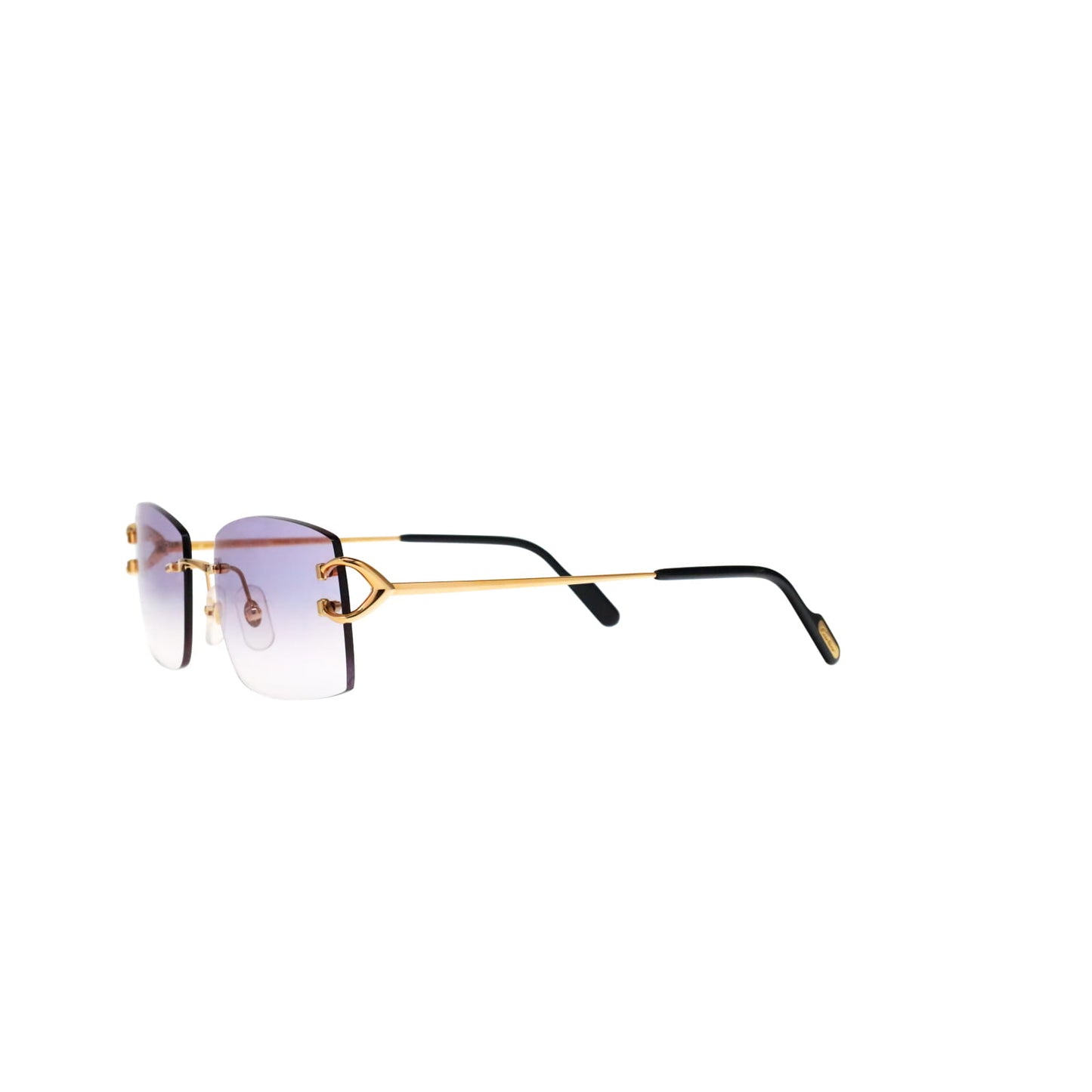 Cartier Custom Vintage Double C Brooklyn Sunglasses Gold by MEG
