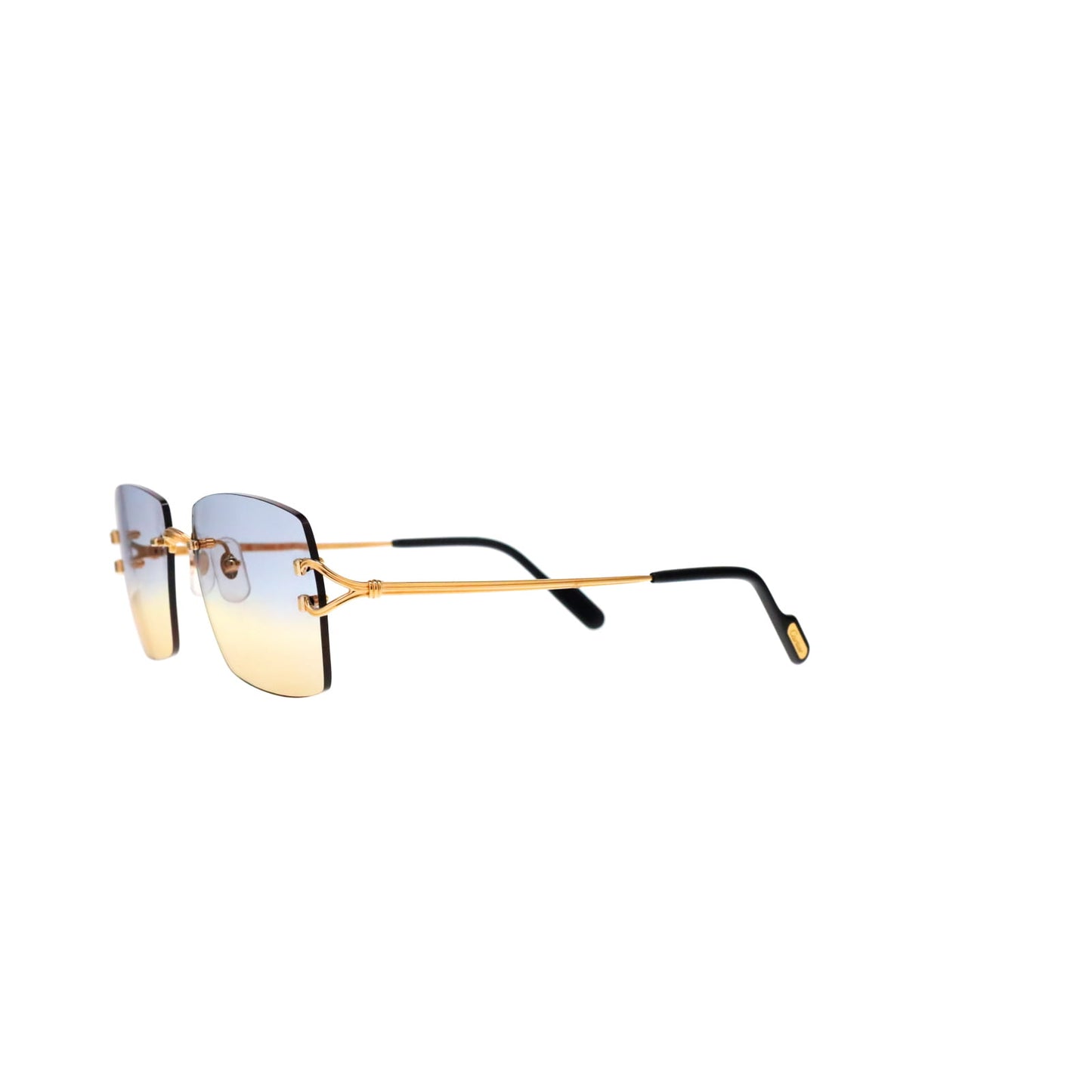 CT0564O Cartier Custom Double C Godron Gold Sunglasses by MEG