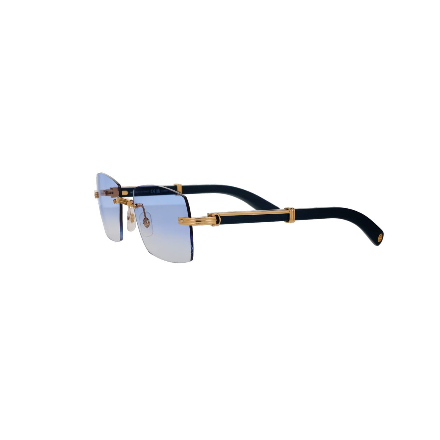 CT0485O Cartier Custom Première Blue Wood Sunglasses by MEG