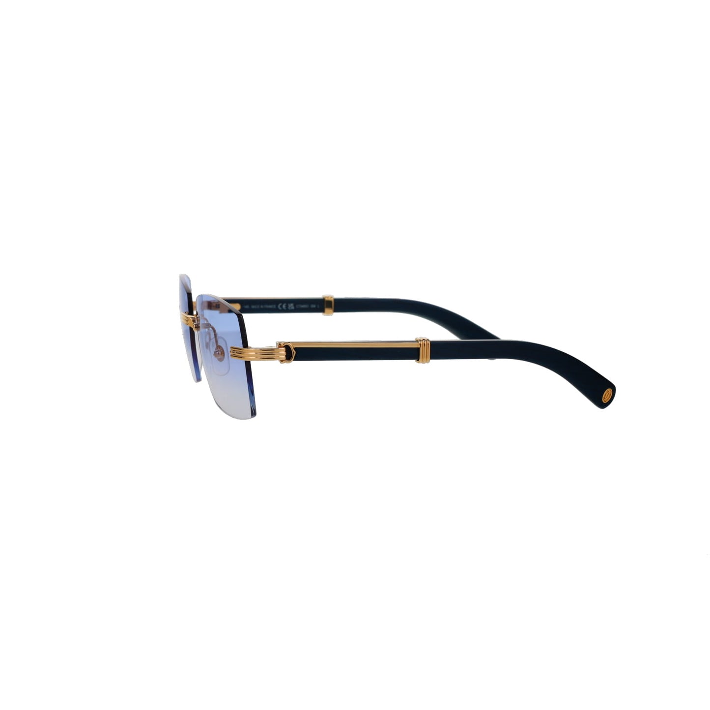 CT0485O Cartier Custom Première Blue Wood Sunglasses by MEG
