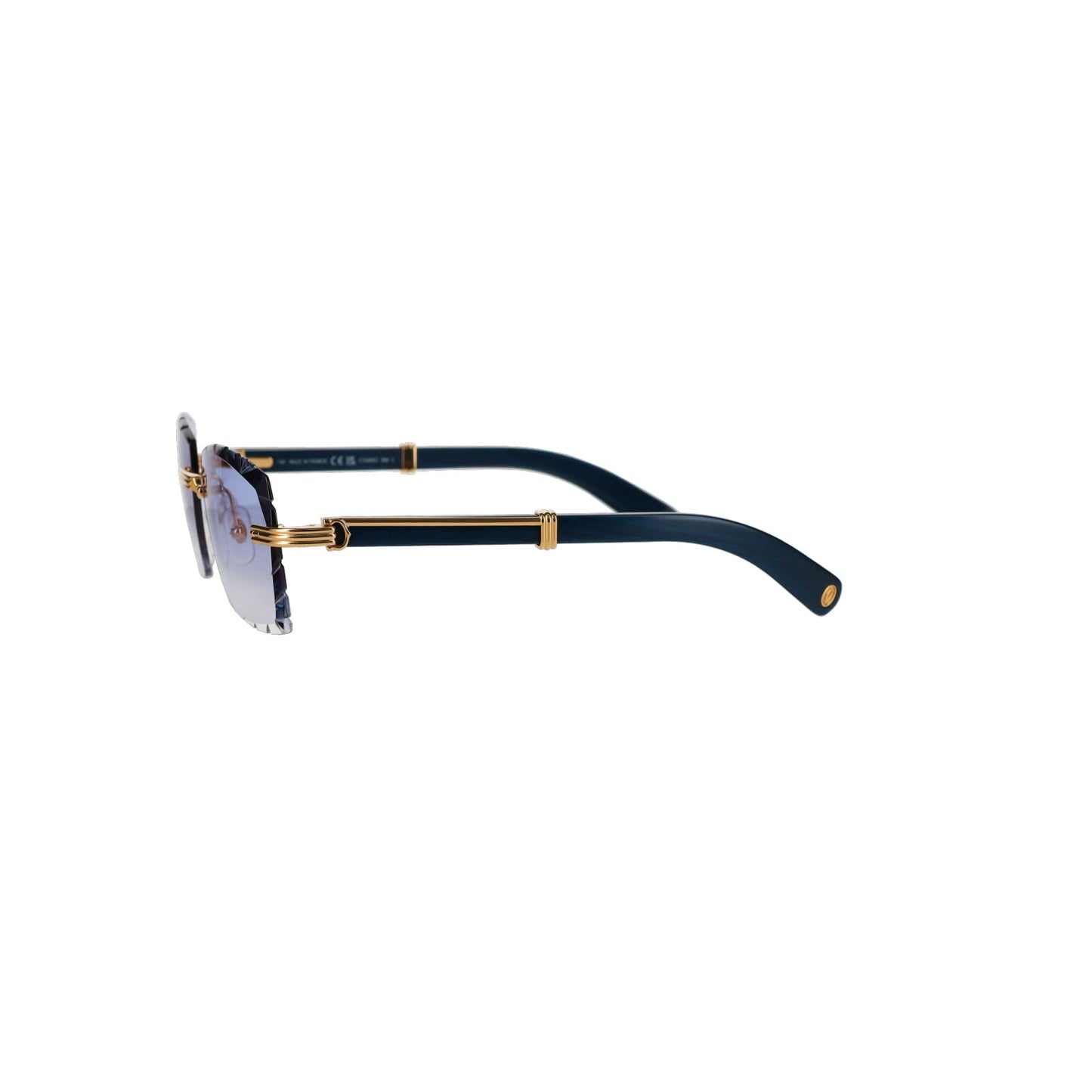 CT0485O Cartier Custom Première Blue Wood Sunglasses by MEG