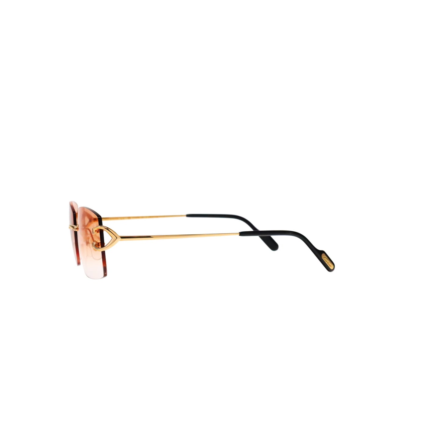 Cartier Custom Vintage Double C Brooklyn Sunglasses Gold by MEG