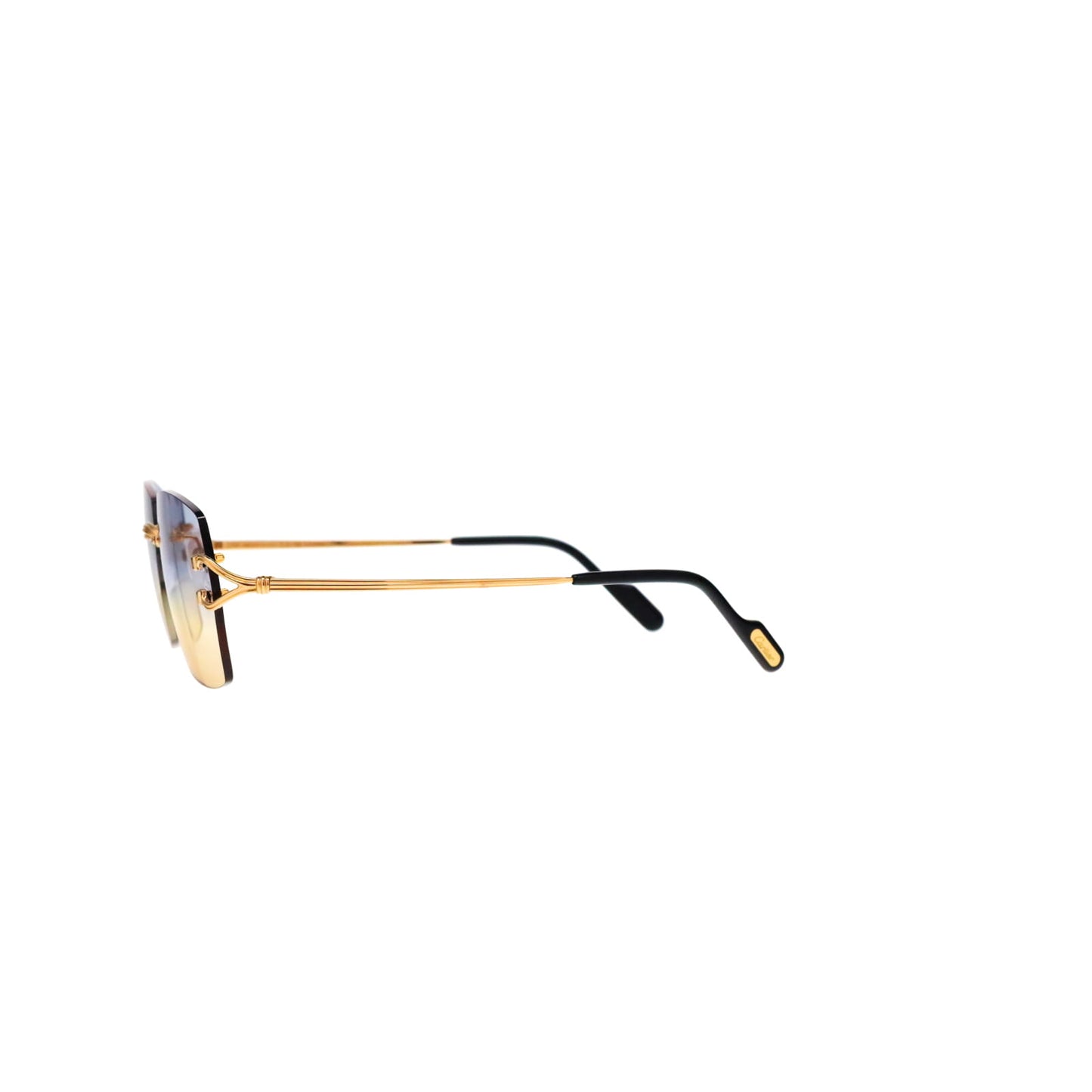 CT0564O Cartier Custom Double C Godron Gold Sunglasses by MEG