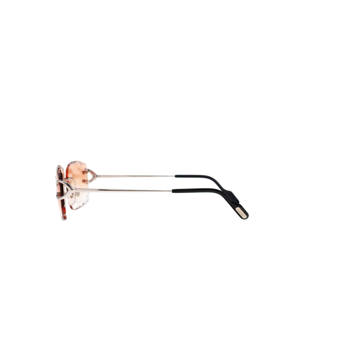 Cartier Custom Vintage Double C Diamond Cut Brooklyn Platinum Sunglasses by MEG