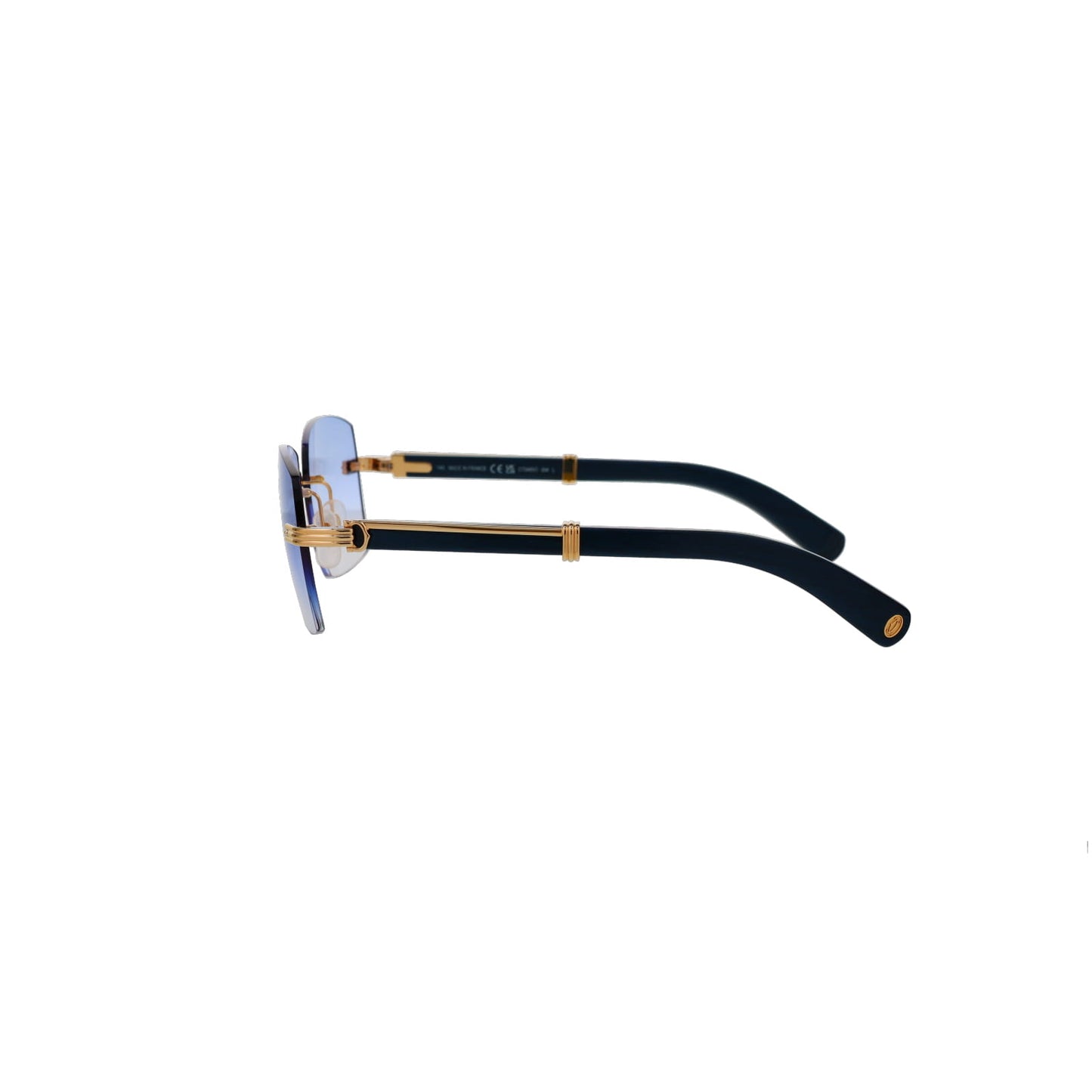 CT0485O Cartier Custom Première Blue Wood Sunglasses by MEG