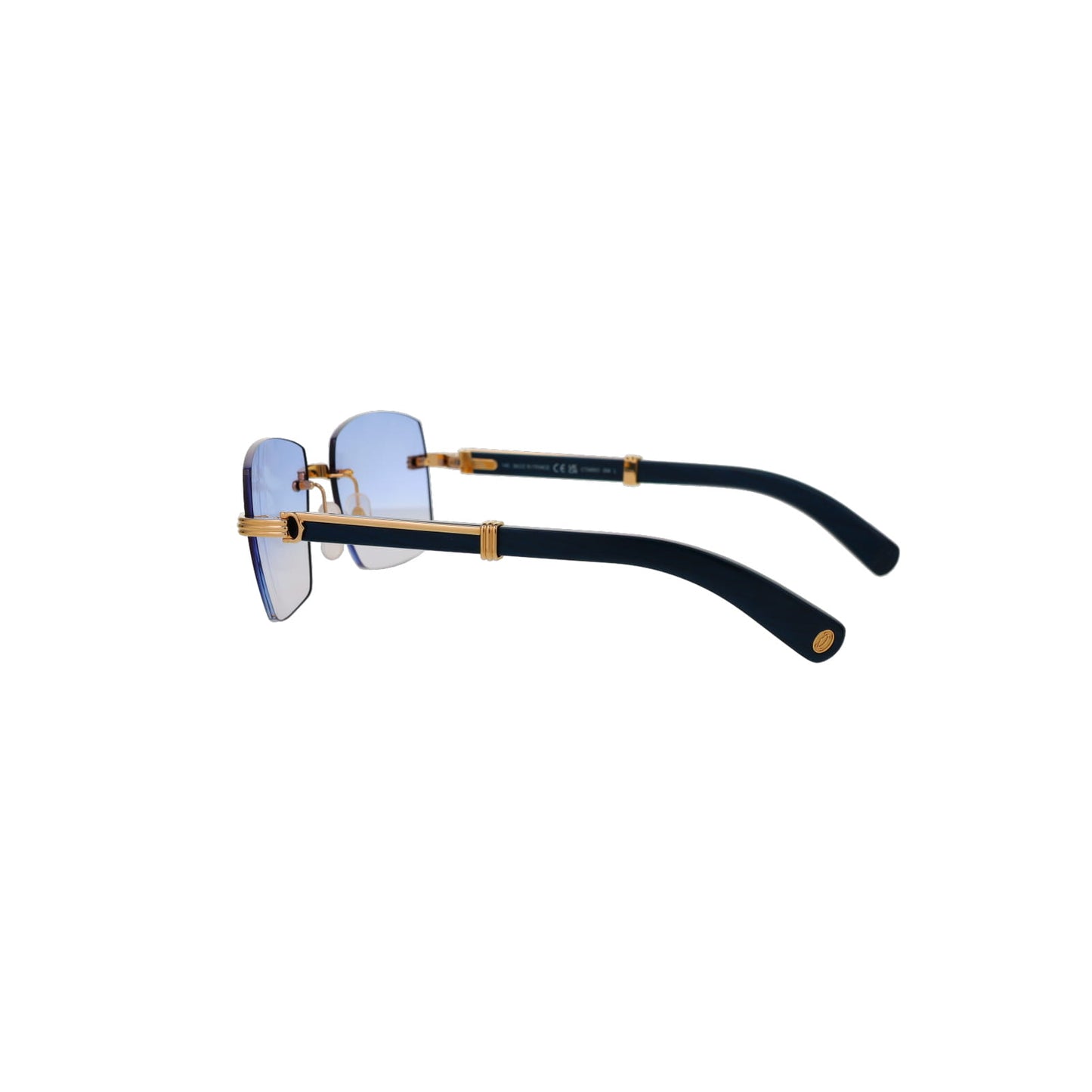 CT0485O Cartier Custom Première Blue Wood Sunglasses by MEG