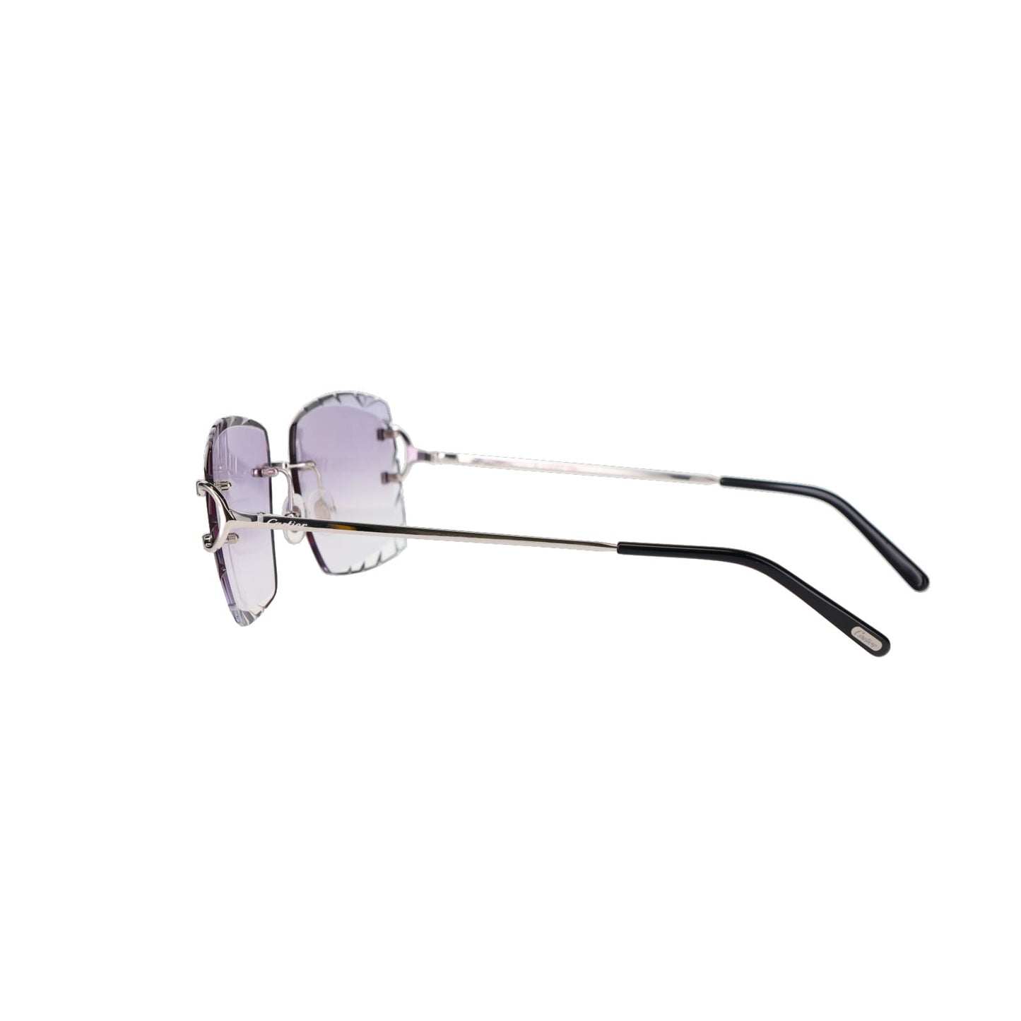 Cartier Custom Double C Diamond Cut Mykonos Platinum Sunglasses by MEG