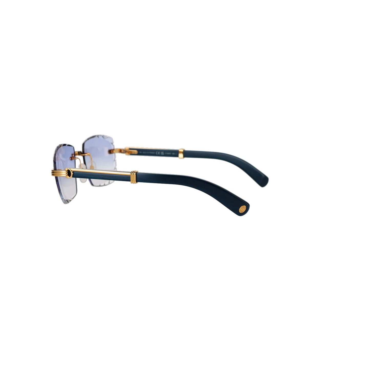 CT0485O Cartier Custom Première Blue Wood Sunglasses by MEG