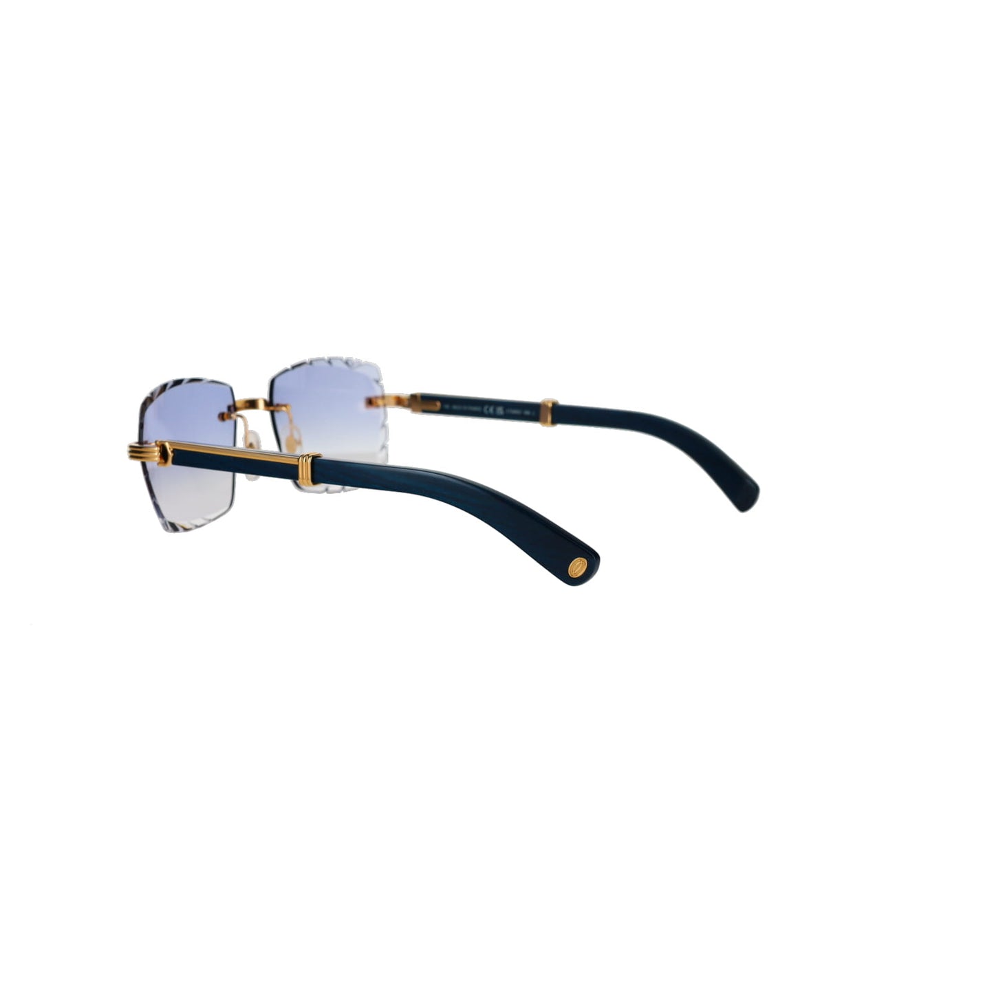 CT0485O Cartier Custom Première Blue Wood Sunglasses by MEG