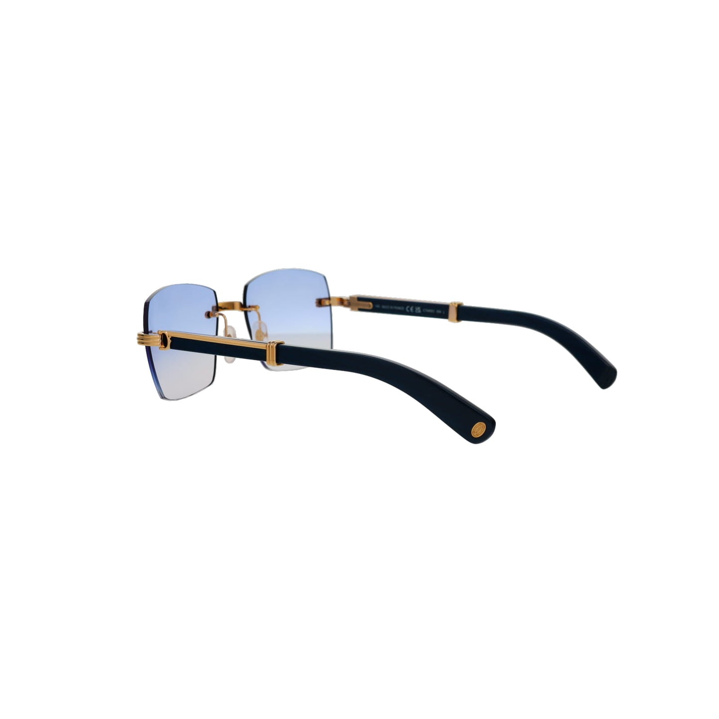 CT0485O Cartier Custom Première Blue Wood Sunglasses by MEG