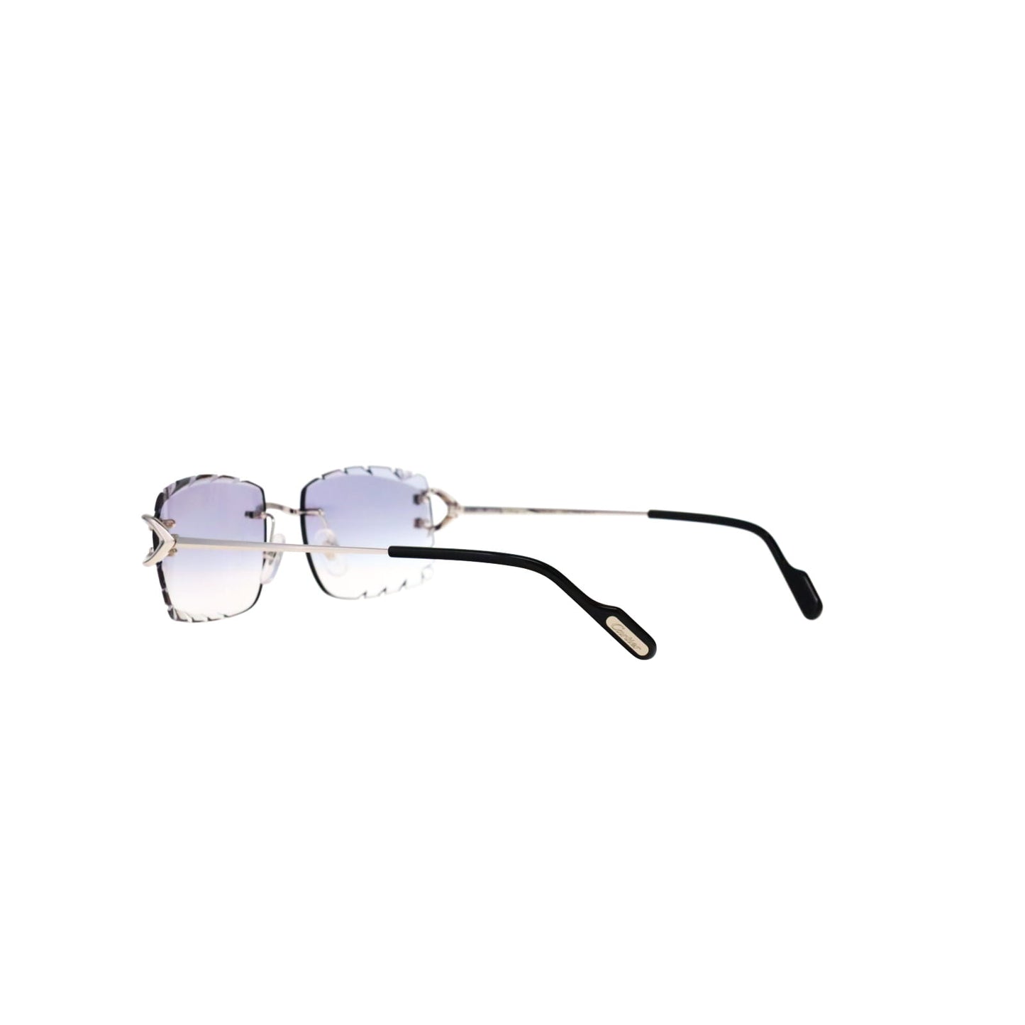 Cartier Custom Vintage Double C Diamond Cut Brooklyn Platinum Sunglasses by MEG