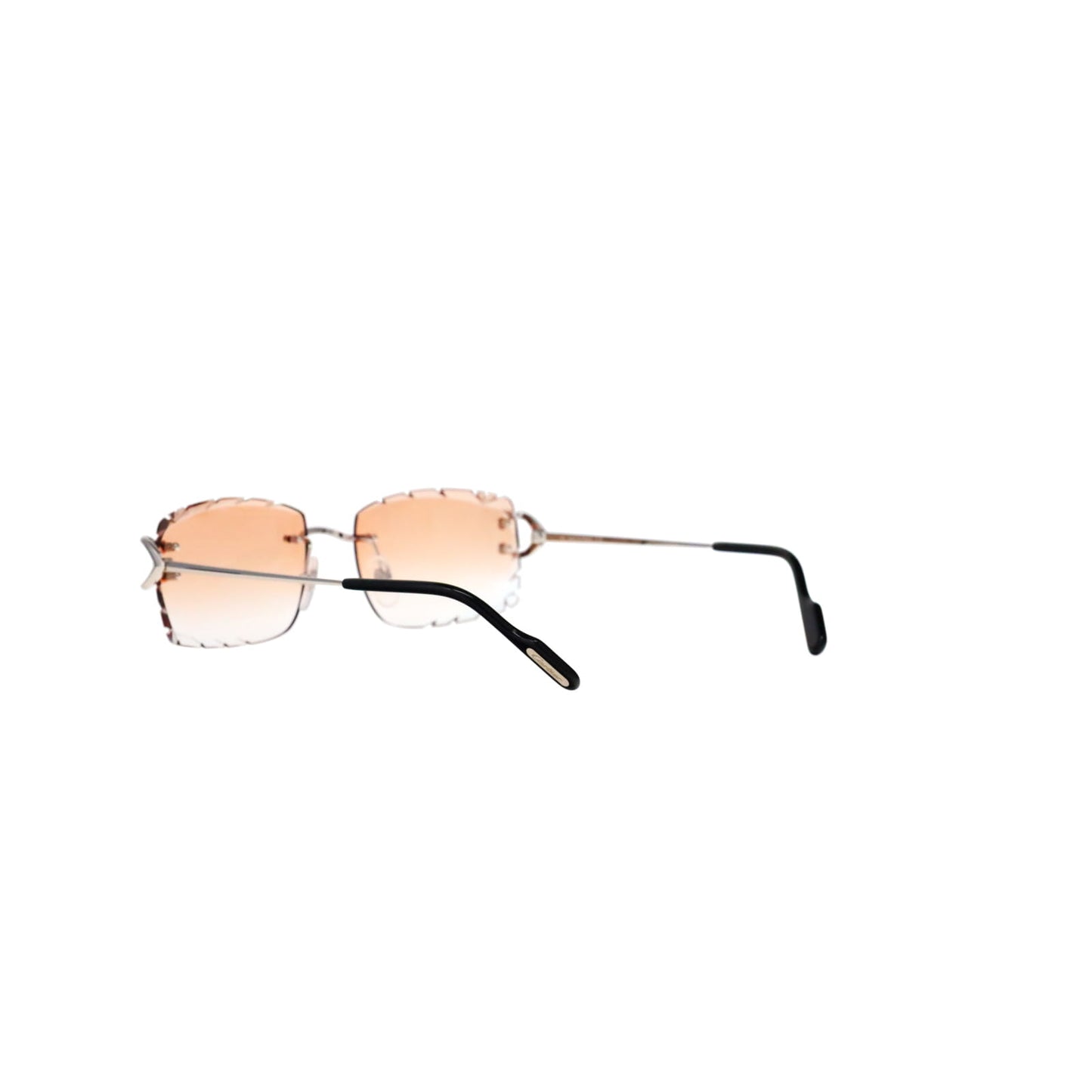 Cartier Custom Vintage Double C Diamond Cut Brooklyn Platinum Sunglasses by MEG