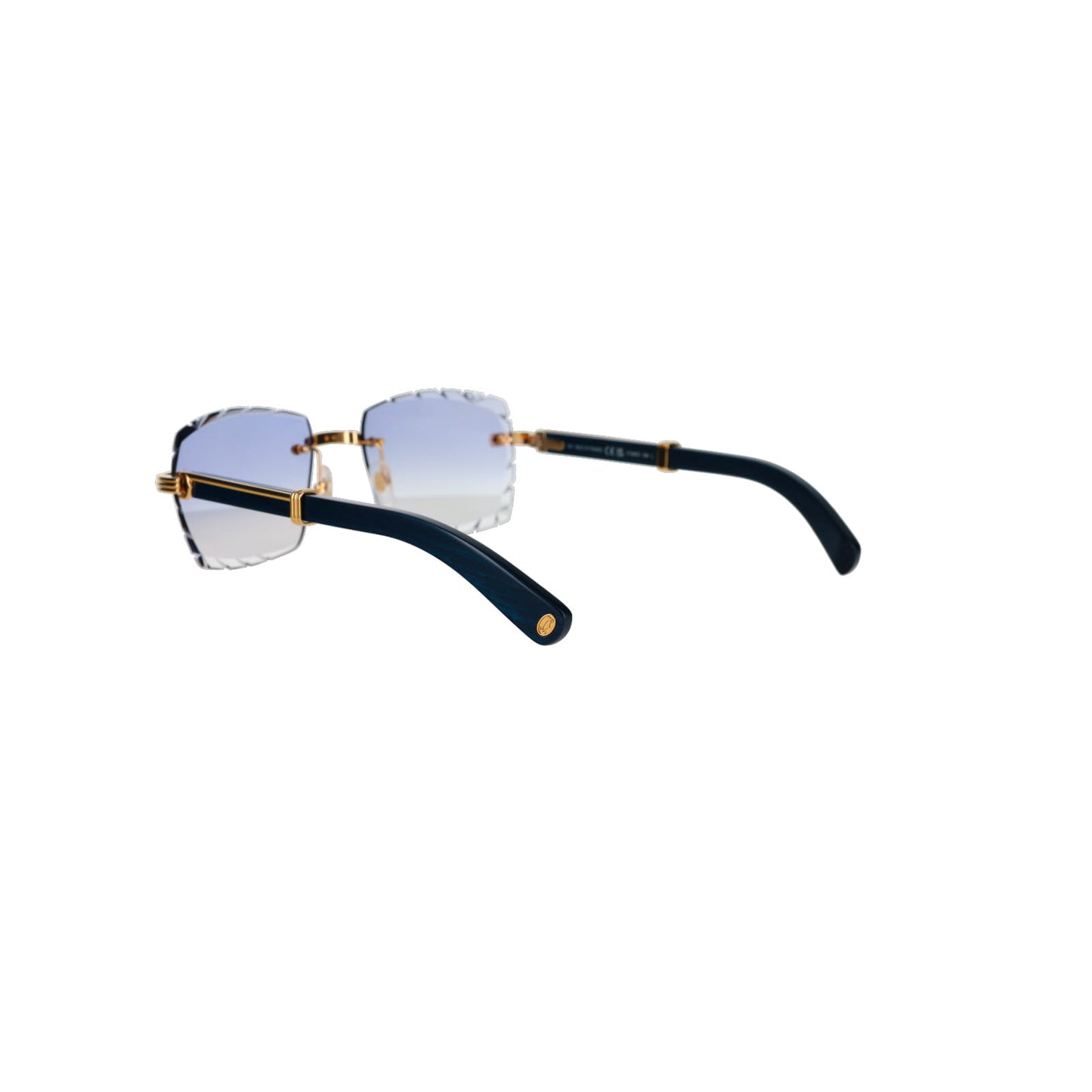 CT0485O Cartier Custom Première Blue Wood Sunglasses by MEG
