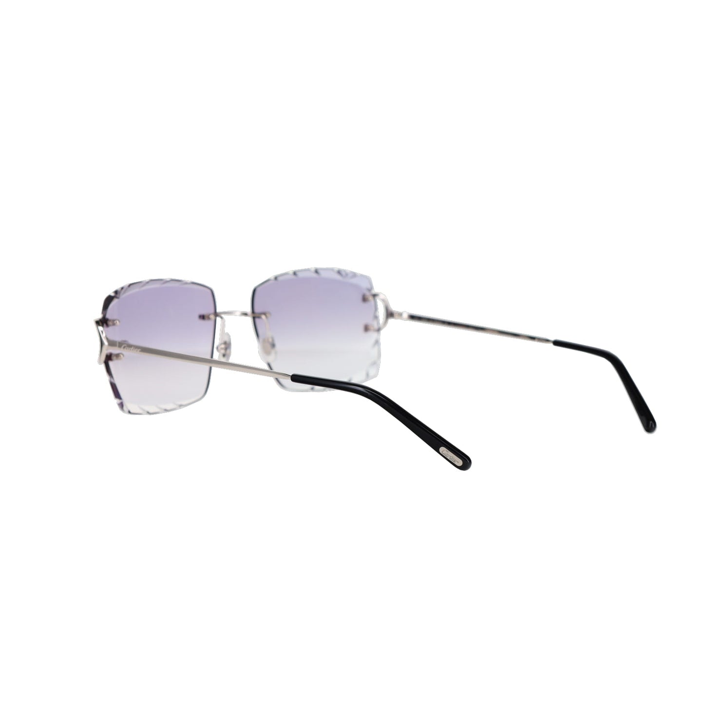 Cartier Custom Double C Diamond Cut Mykonos Platinum Sunglasses by MEG