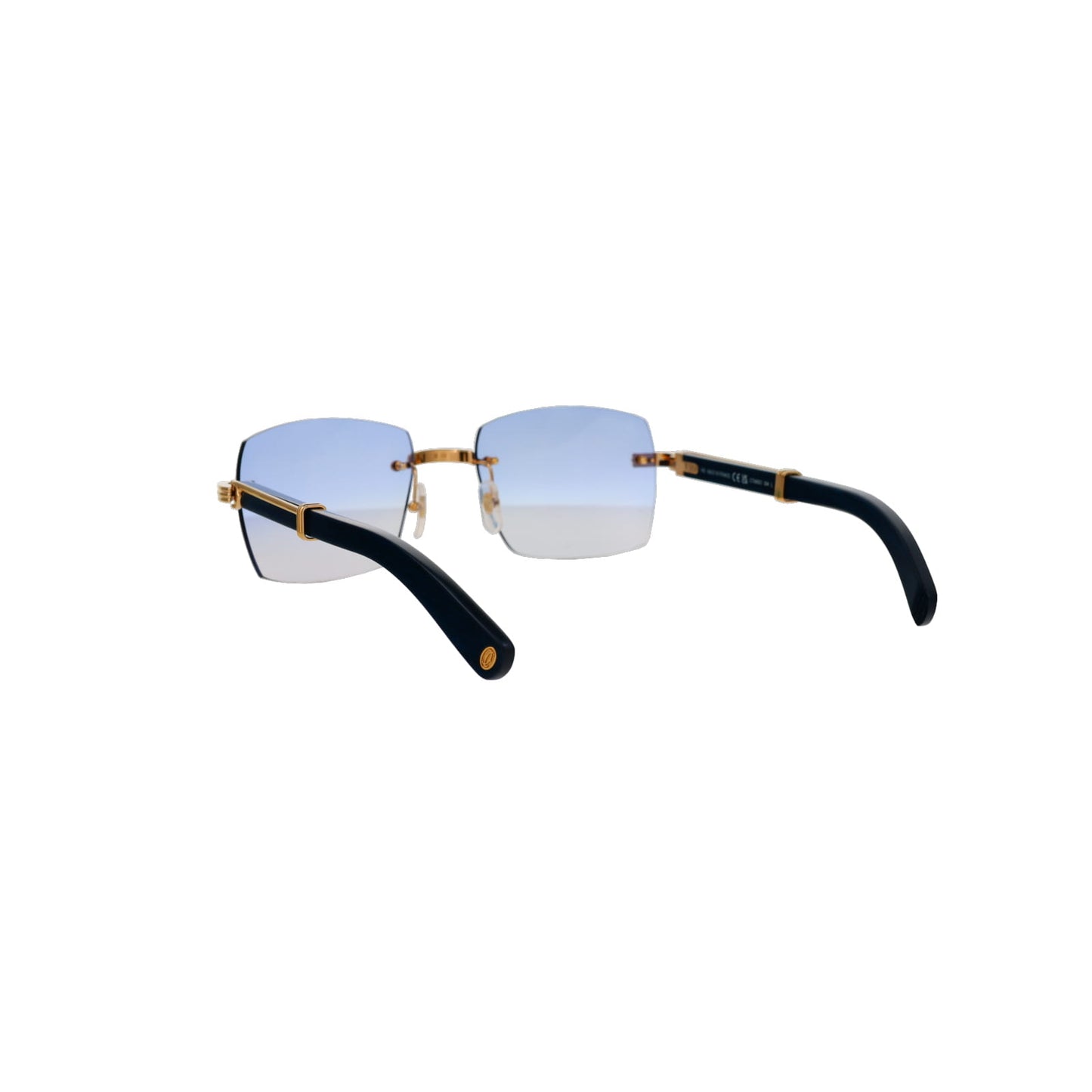 CT0485O Cartier Custom Première Blue Wood Sunglasses by MEG