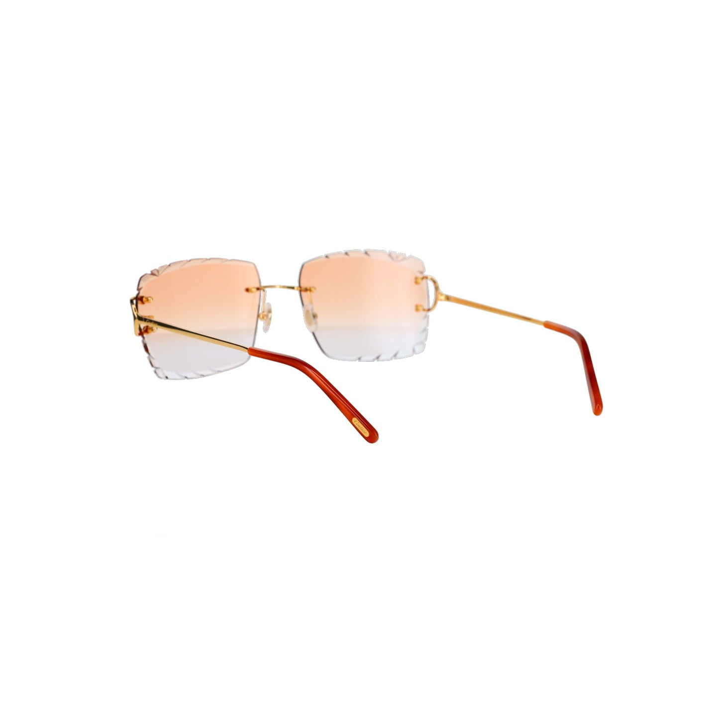 Cartier Custom Double C Diamond Cut Mykonos Gold Sunglasses by MEG