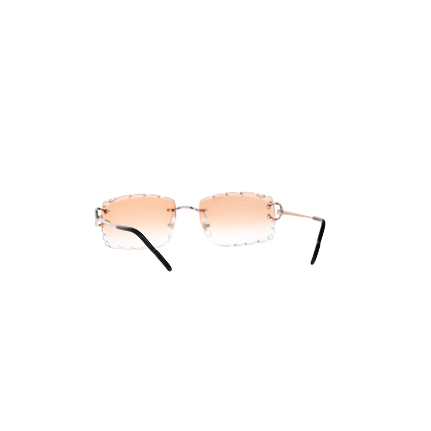 Cartier Custom Vintage Double C Diamond Cut Brooklyn Platinum Sunglasses by MEG