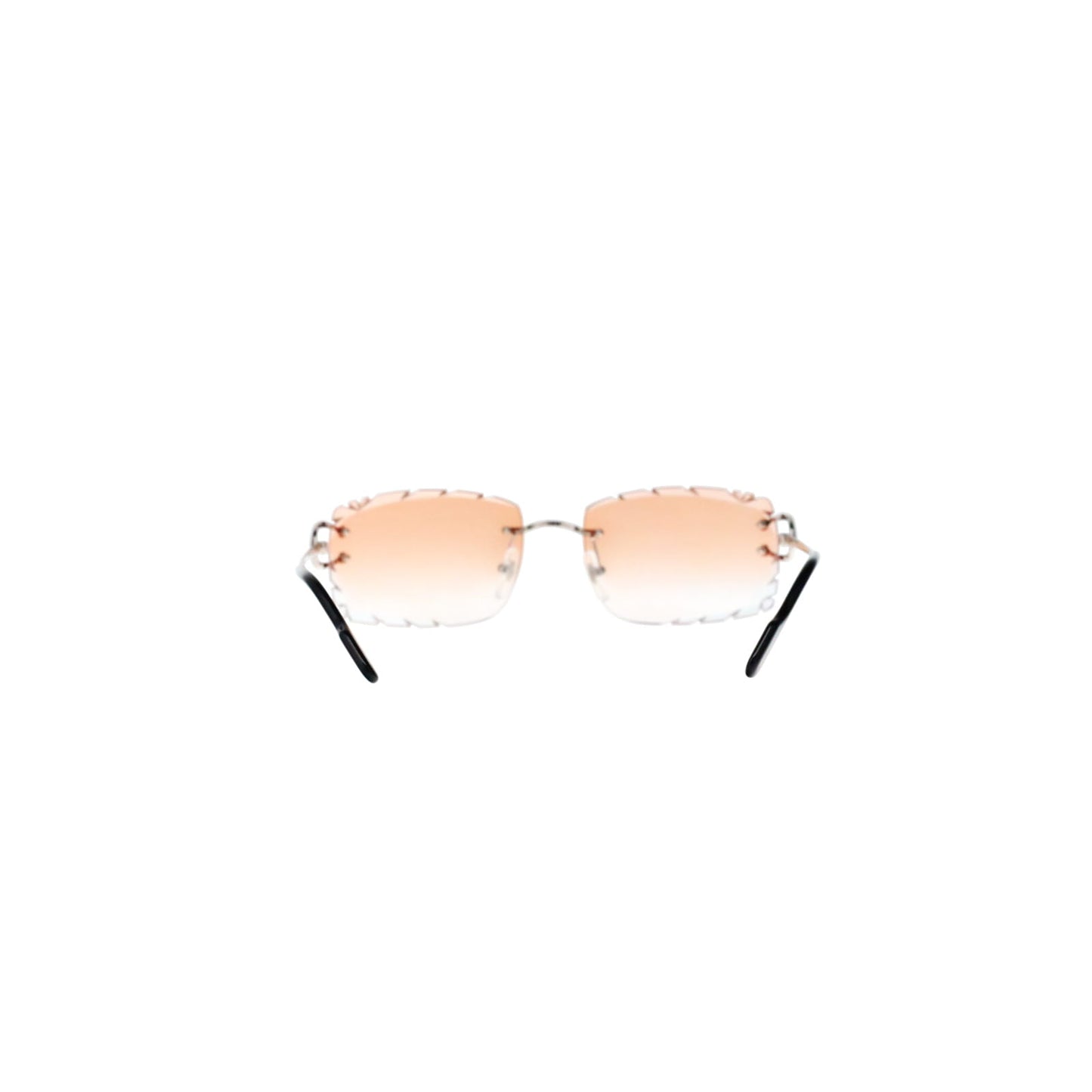 Cartier Custom Vintage Double C Diamond Cut Brooklyn Platinum Sunglasses by MEG