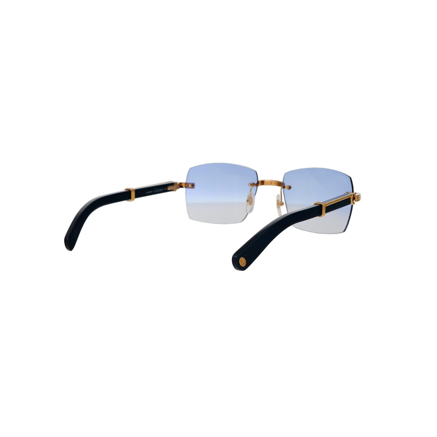 CT0485O Cartier Custom Première Blue Wood Sunglasses by MEG