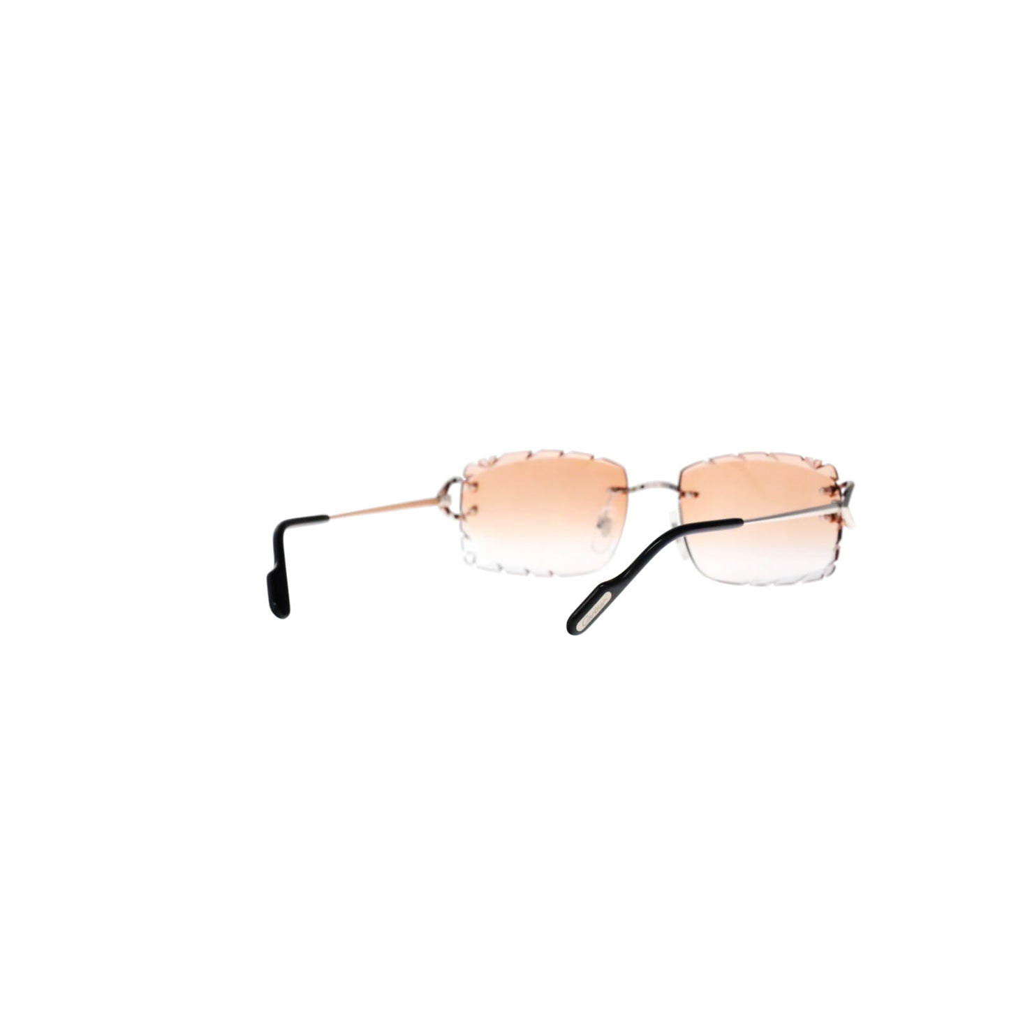 Cartier Custom Vintage Double C Diamond Cut Brooklyn Platinum Sunglasses by MEG