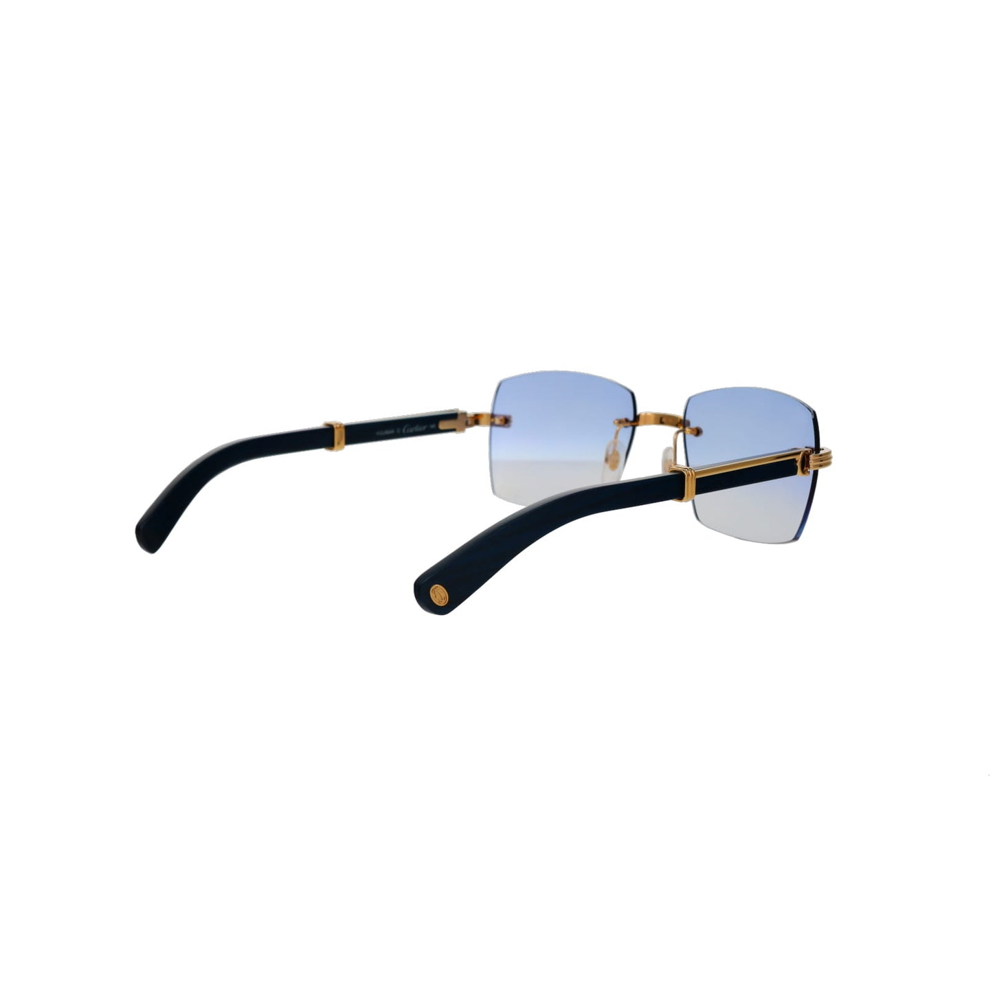 CT0485O Cartier Custom Première Blue Wood Sunglasses by MEG