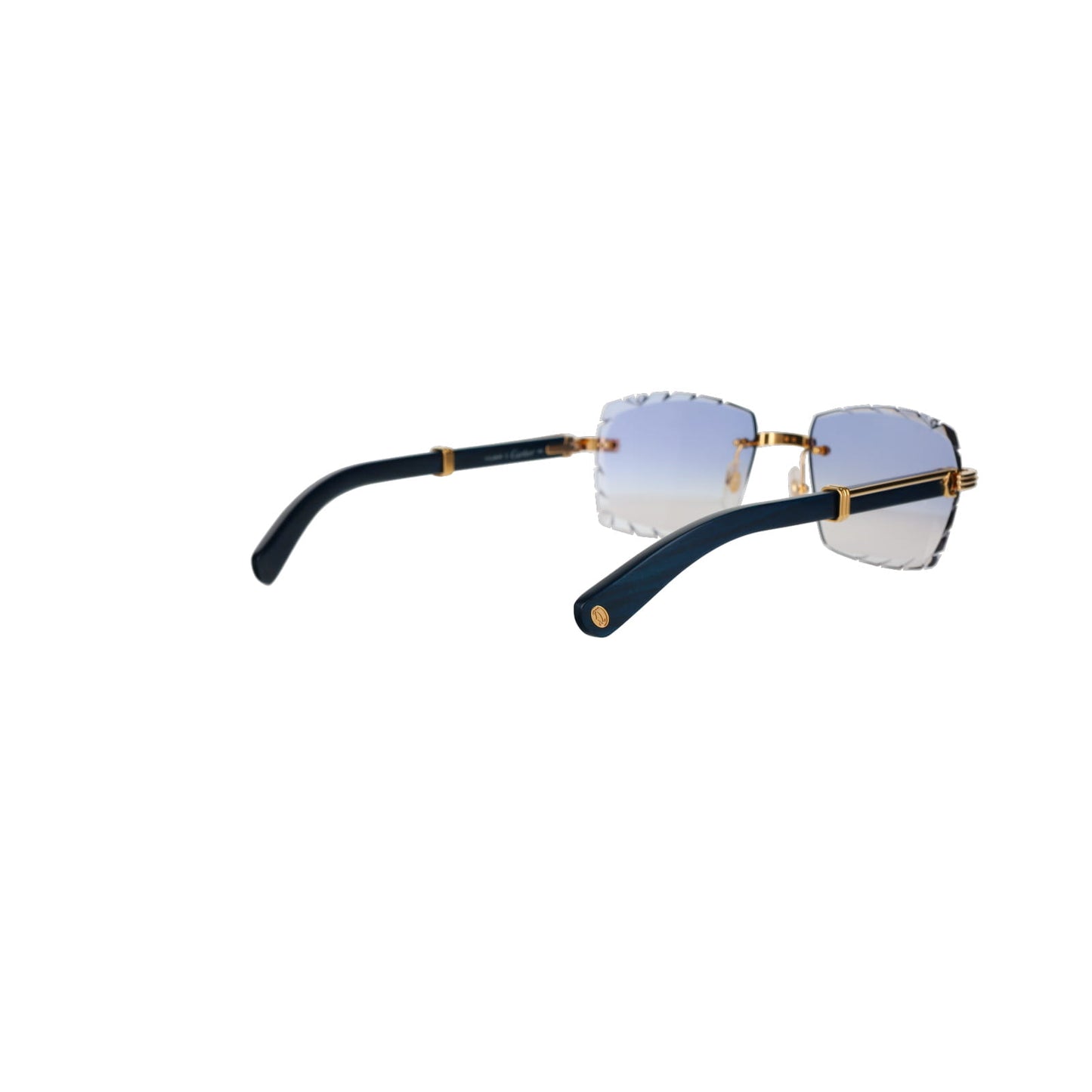 CT0485O Cartier Custom Première Blue Wood Sunglasses by MEG